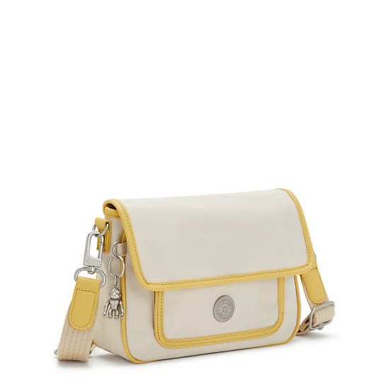 Kipling Inaki Crossbody Bag Handbag Straw Yellow Block | AU 1275VR